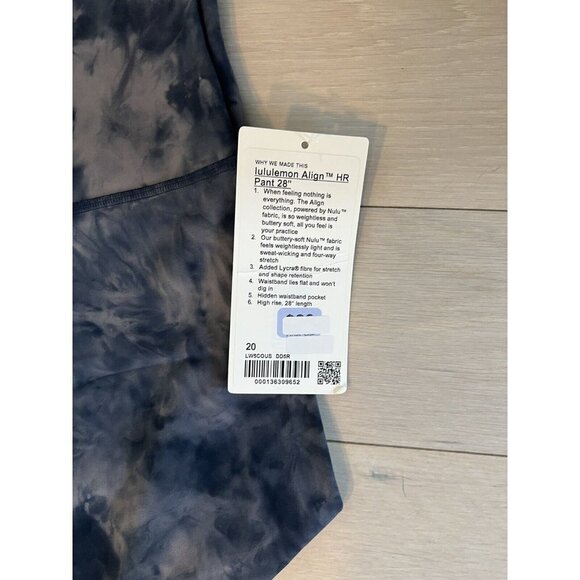 NWT lululemon Align Pant Size 20 Diamond Dye Lunar Rock True Navy Nulu 28" RARE! - Picture 6 of 6